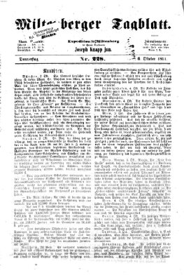 Miltenberger Tagblatt Donnerstag 6. Oktober 1864