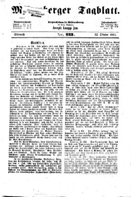 Miltenberger Tagblatt Mittwoch 12. Oktober 1864