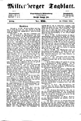 Miltenberger Tagblatt Freitag 14. Oktober 1864