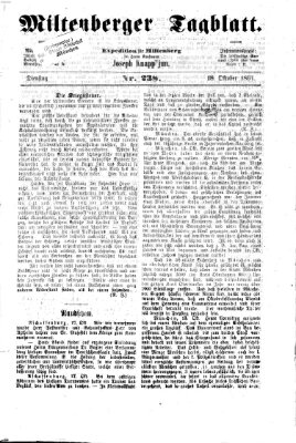 Miltenberger Tagblatt Dienstag 18. Oktober 1864