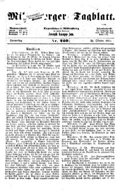 Miltenberger Tagblatt Donnerstag 20. Oktober 1864