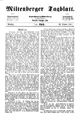 Miltenberger Tagblatt Dienstag 25. Oktober 1864