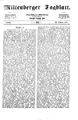 Miltenberger Tagblatt Freitag 28. Oktober 1864