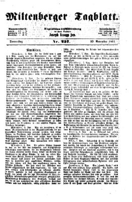 Miltenberger Tagblatt Donnerstag 10. November 1864