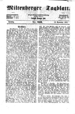 Miltenberger Tagblatt Samstag 12. November 1864