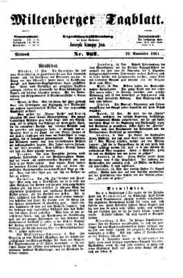 Miltenberger Tagblatt Mittwoch 16. November 1864