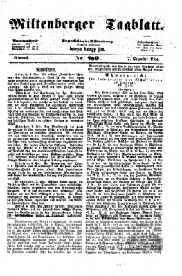 Miltenberger Tagblatt Mittwoch 7. Dezember 1864