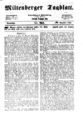 Miltenberger Tagblatt Donnerstag 8. Dezember 1864