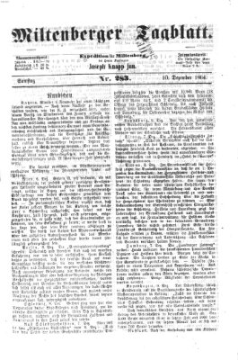 Miltenberger Tagblatt Samstag 10. Dezember 1864