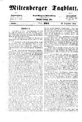 Miltenberger Tagblatt Freitag 23. Dezember 1864