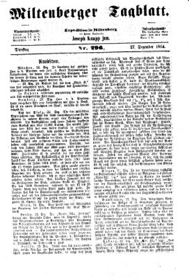 Miltenberger Tagblatt Dienstag 27. Dezember 1864