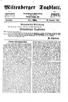 Miltenberger Tagblatt Donnerstag 29. Dezember 1864