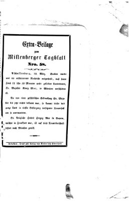 Miltenberger Tagblatt Freitag 11. März 1864