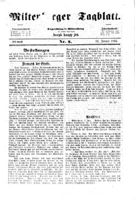 Miltenberger Tagblatt Mittwoch 11. Januar 1865