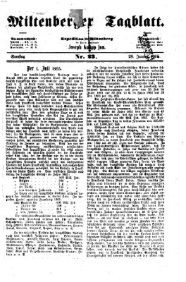 Miltenberger Tagblatt Samstag 28. Januar 1865