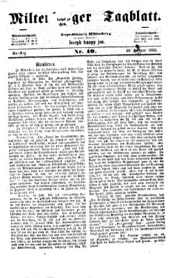 Miltenberger Tagblatt Samstag 18. Februar 1865