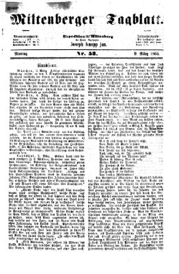 Miltenberger Tagblatt Donnerstag 9. März 1865