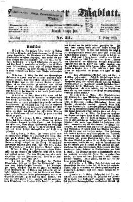 Miltenberger Tagblatt Dienstag 7. März 1865