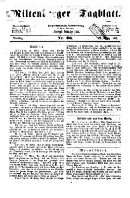 Miltenberger Tagblatt Dienstag 21. März 1865