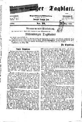 Miltenberger Tagblatt Dienstag 28. März 1865