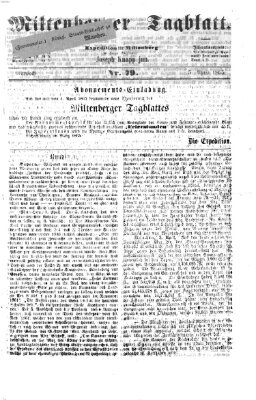 Miltenberger Tagblatt Mittwoch 5. April 1865