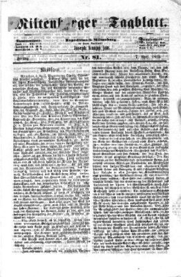 Miltenberger Tagblatt Freitag 7. April 1865