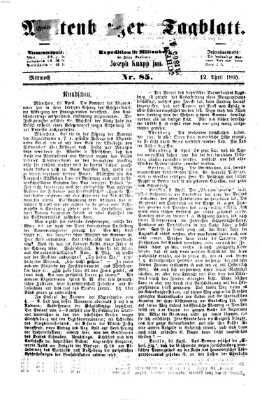 Miltenberger Tagblatt Mittwoch 12. April 1865