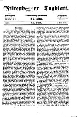 Miltenberger Tagblatt Donnerstag 4. Mai 1865