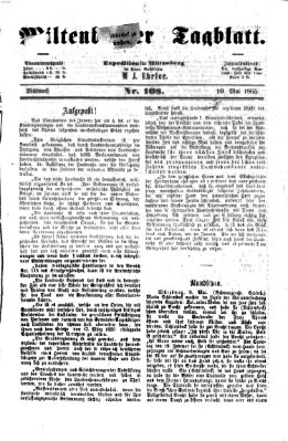 Miltenberger Tagblatt Mittwoch 10. Mai 1865