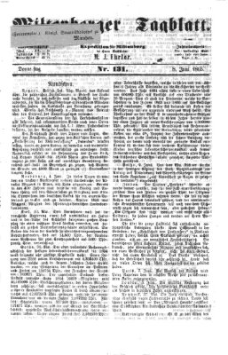 Miltenberger Tagblatt Donnerstag 8. Juni 1865