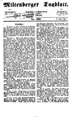 Miltenberger Tagblatt Freitag 9. Juni 1865