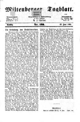 Miltenberger Tagblatt Samstag 10. Juni 1865