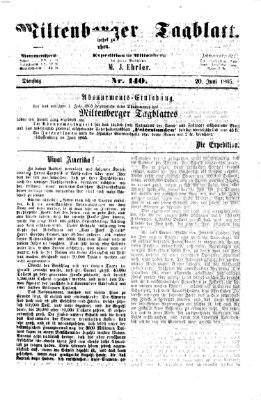 Miltenberger Tagblatt Dienstag 20. Juni 1865