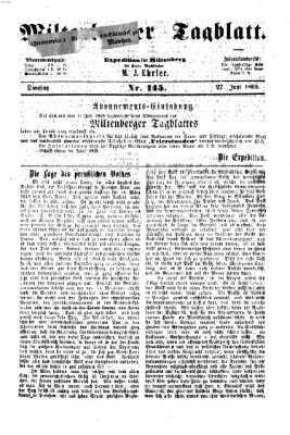 Miltenberger Tagblatt Dienstag 27. Juni 1865