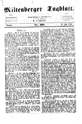 Miltenberger Tagblatt Montag 17. Juli 1865