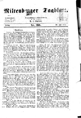 Miltenberger Tagblatt Freitag 21. Juli 1865