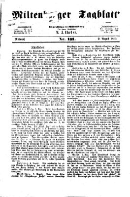 Miltenberger Tagblatt Mittwoch 9. August 1865
