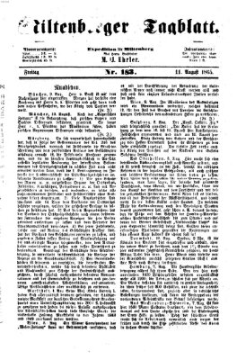 Miltenberger Tagblatt Freitag 11. August 1865