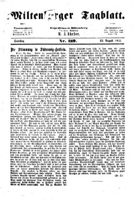 Miltenberger Tagblatt Samstag 19. August 1865