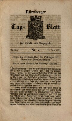 Nürnberger Tag-Blatt für Stadt und Umgegend Dienstag 12. Juni 1832