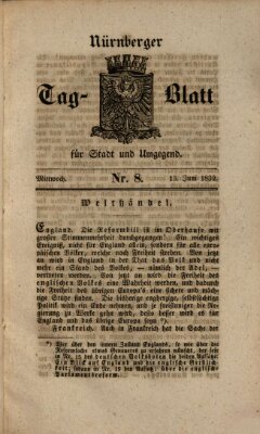 Nürnberger Tag-Blatt für Stadt und Umgegend Mittwoch 13. Juni 1832