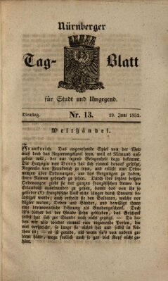 Nürnberger Tag-Blatt für Stadt und Umgegend Dienstag 19. Juni 1832