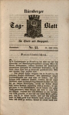 Nürnberger Tag-Blatt für Stadt und Umgegend Samstag 30. Juni 1832