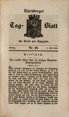 Nürnberger Tag-Blatt für Stadt und Umgegend Freitag 6. Juli 1832