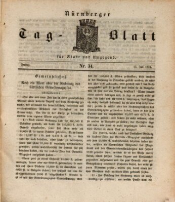 Nürnberger Tag-Blatt für Stadt und Umgegend Freitag 13. Juli 1832