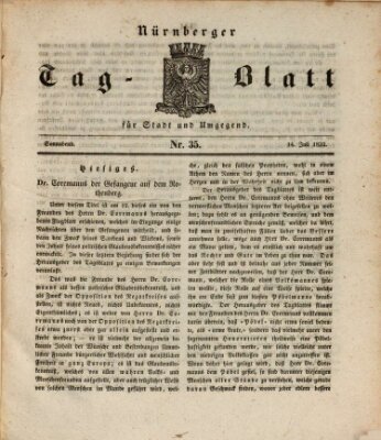 Nürnberger Tag-Blatt für Stadt und Umgegend Samstag 14. Juli 1832