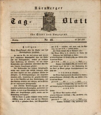 Nürnberger Tag-Blatt für Stadt und Umgegend Montag 23. Juli 1832