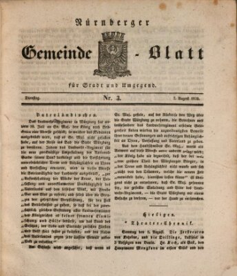Nürnberger Tag-Blatt für Stadt und Umgegend Dienstag 7. August 1832