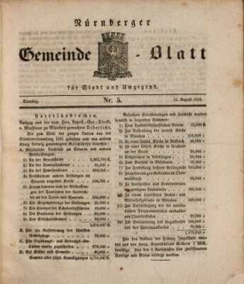 Nürnberger Tag-Blatt für Stadt und Umgegend Samstag 11. August 1832