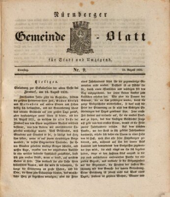 Nürnberger Tag-Blatt für Stadt und Umgegend Dienstag 21. August 1832